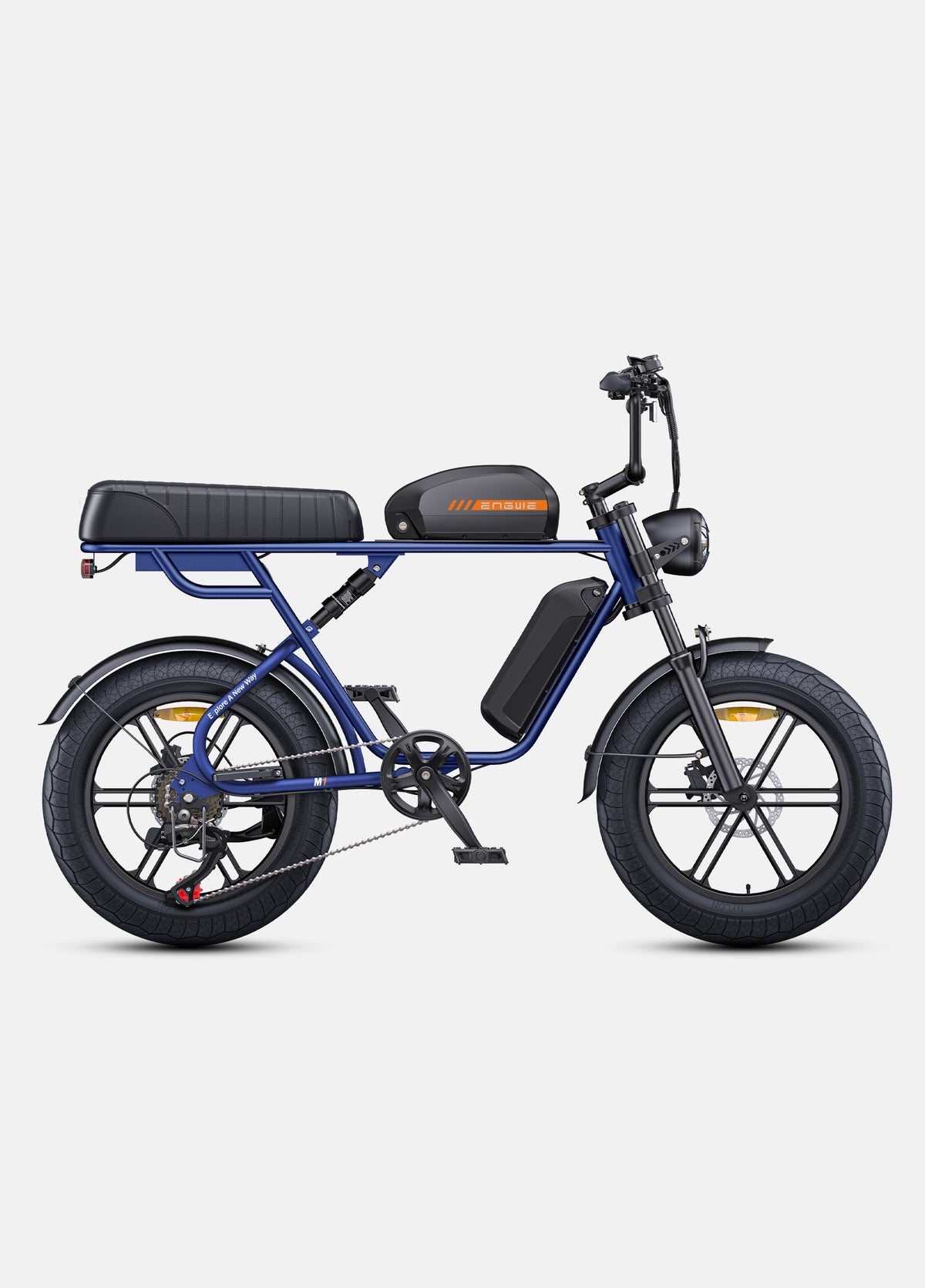 Engwe M1 - Blue - dual battery - side