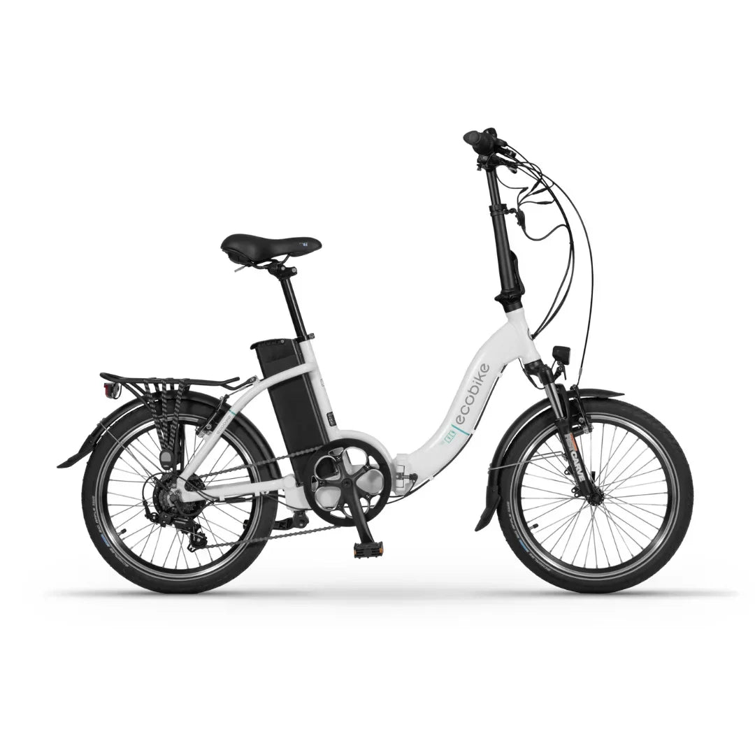 Electric Bike Ecobike Even, compact foldable design, equipped with a rechargeable battery, perfect for urban riding.