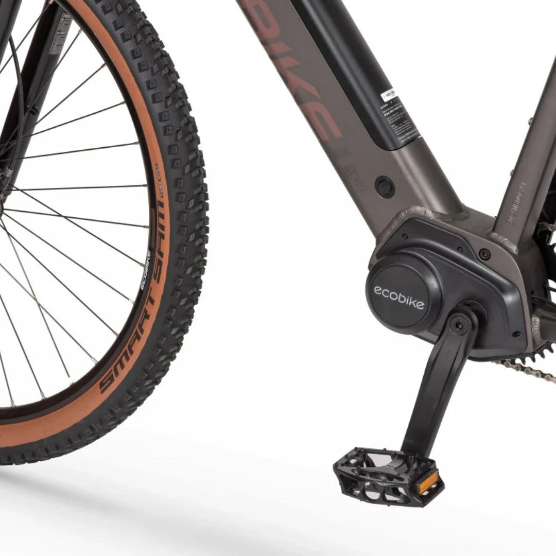 Mountain Electric Bike Ecobike Sx300, features robust tires, a sleek frame, and a powerful motor system.