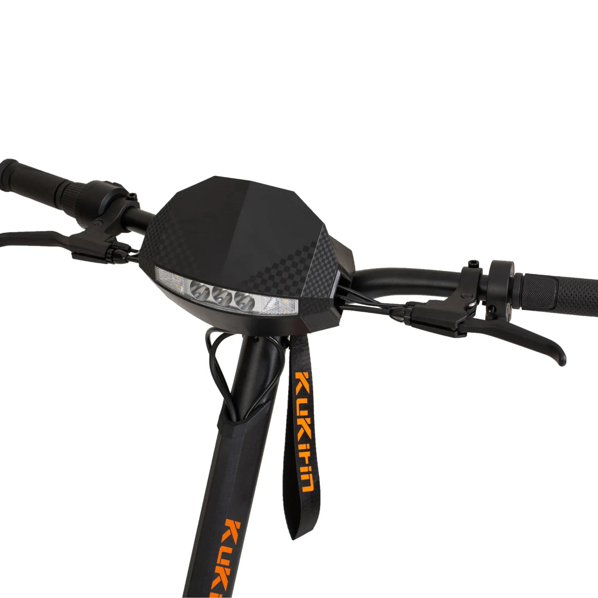 Elektrische scooter KuKirin G2 – koplamp en stuur close-up