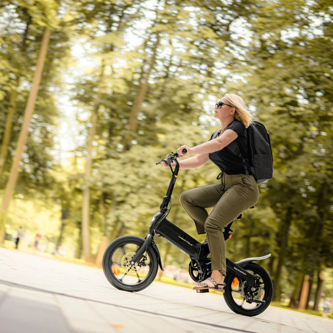 Electric Bike Ms Energy Urbanfold I6 features a sleek design, suitable for urban riding, lightweight, and portable.