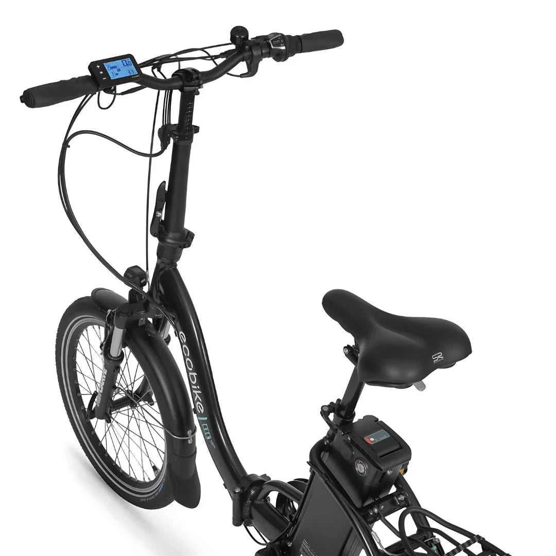 Electric Bike Ecobike Even features a sleek design, equipped with handlebars and a digital display, showcasing its modern design.