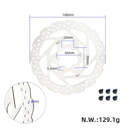 140 mm Brake Disc with 6 Holes for KuKirin G2 Master Electric Scooter