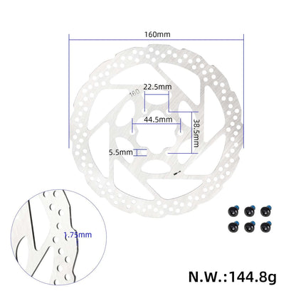 160 mm Brake Disc with 6 Holes for KuKirin G2 Electric Scooter
