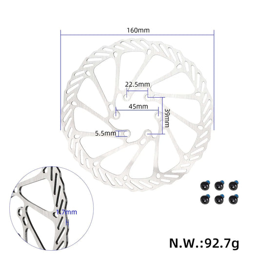 160mm Brake Disc with 6 Holes for KuKirin G4 Electric Scooter