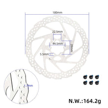 180mm Brake Disc with 6 Holes for Electric Scooter or Bicycle