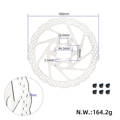 180mm Brake Disc with 6 Holes for Electric Scooter or Bicycle