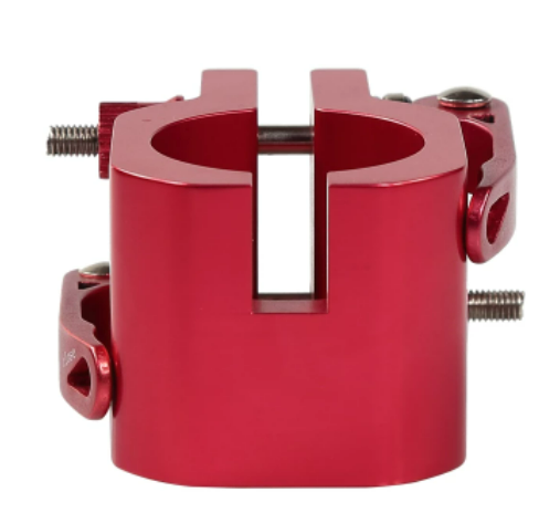 Clamp for ECO Speed 10x and 11X Electric Scooter – Upgrade – red clamp side view