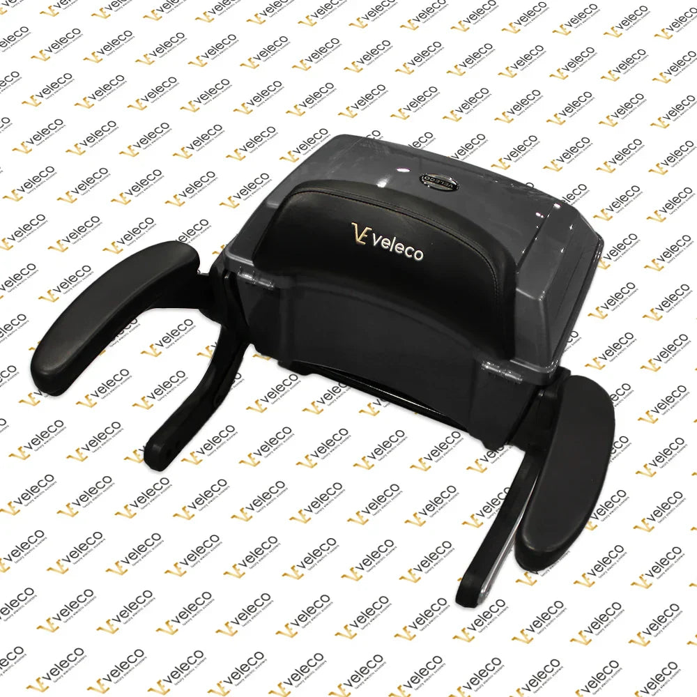 Grey Lockbox bottom for Veleco FASTER and Veleco DRACO – grey lockbox with armrests