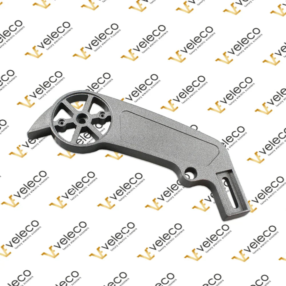 Front Wheel Bracket for Veleco Cosmo – grey metal bracket with circular opening