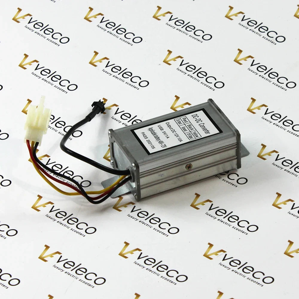 Converter for Veleco Gravis and Veleco Turris – silver converter with wires and connector