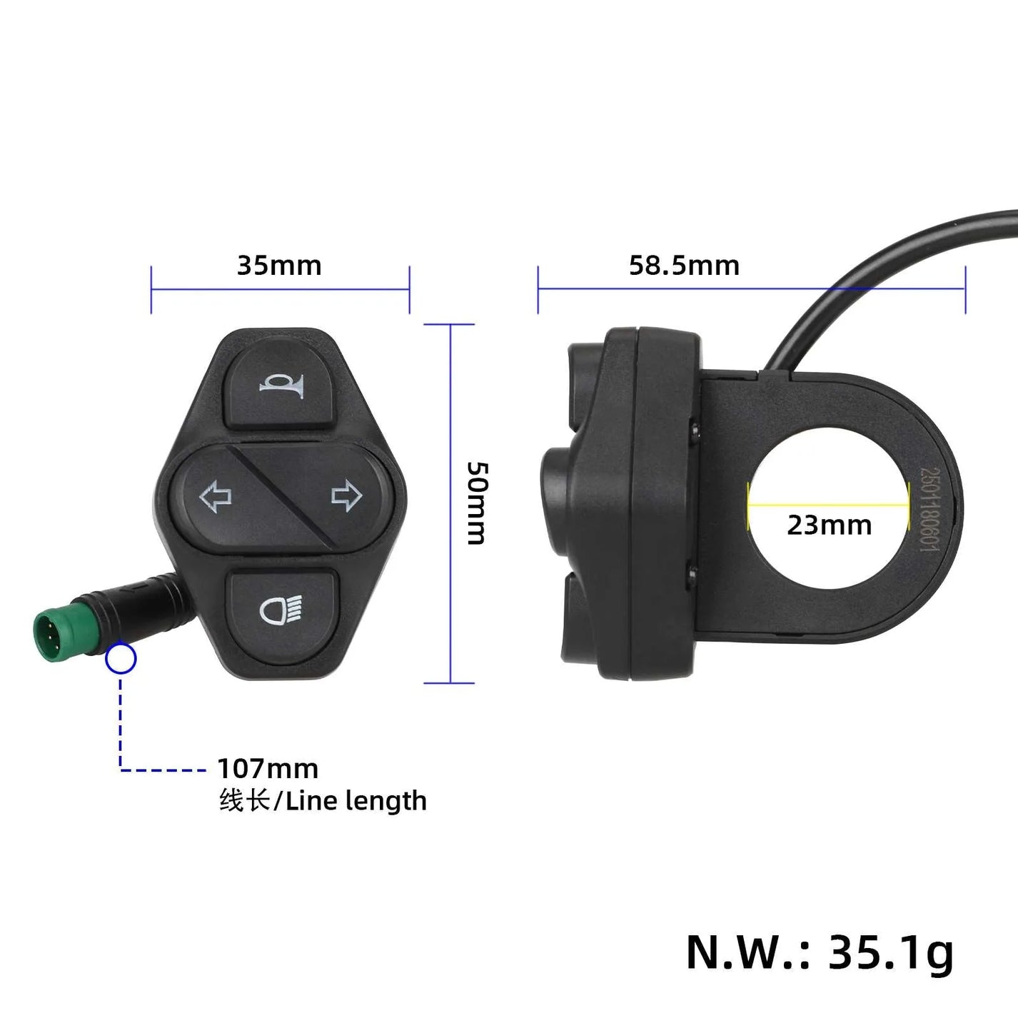 4-button switch for KuKirin G2 Master 2025 electric scooter