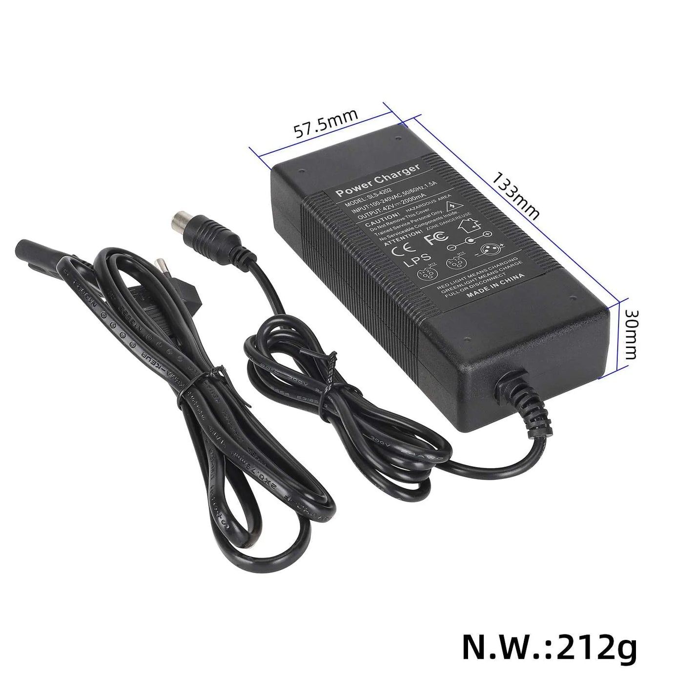 42V 2A charger with Xiaomi connector for Segway Ninebot ES1 electric scooter