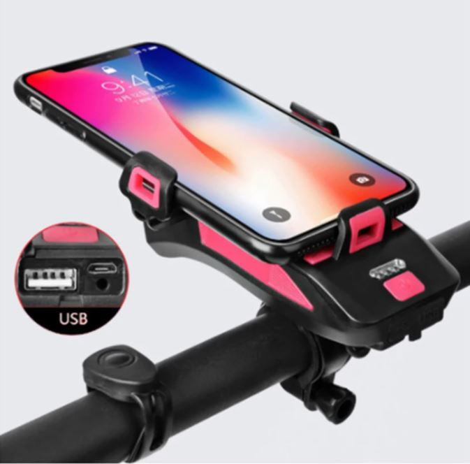 3-in-1 ECO Speed Accessory – phone mounted, USB ports visible