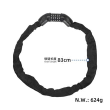5-digit Chain Lock for Electric Scooter or Bicycle – chain lock with length and weight