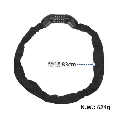 5-digit chain lock for electric scooter or bicycle