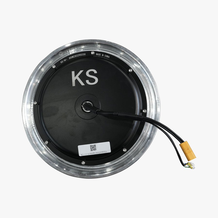 Motor for KingSong 14M and KingSong 14D – silver and black motor hub assembly