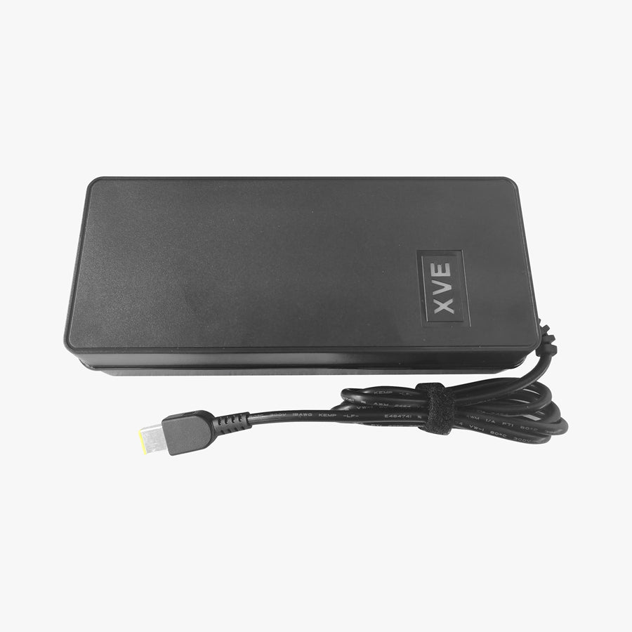 2.5A Charger for Lenovo Port – black charger with attached cable