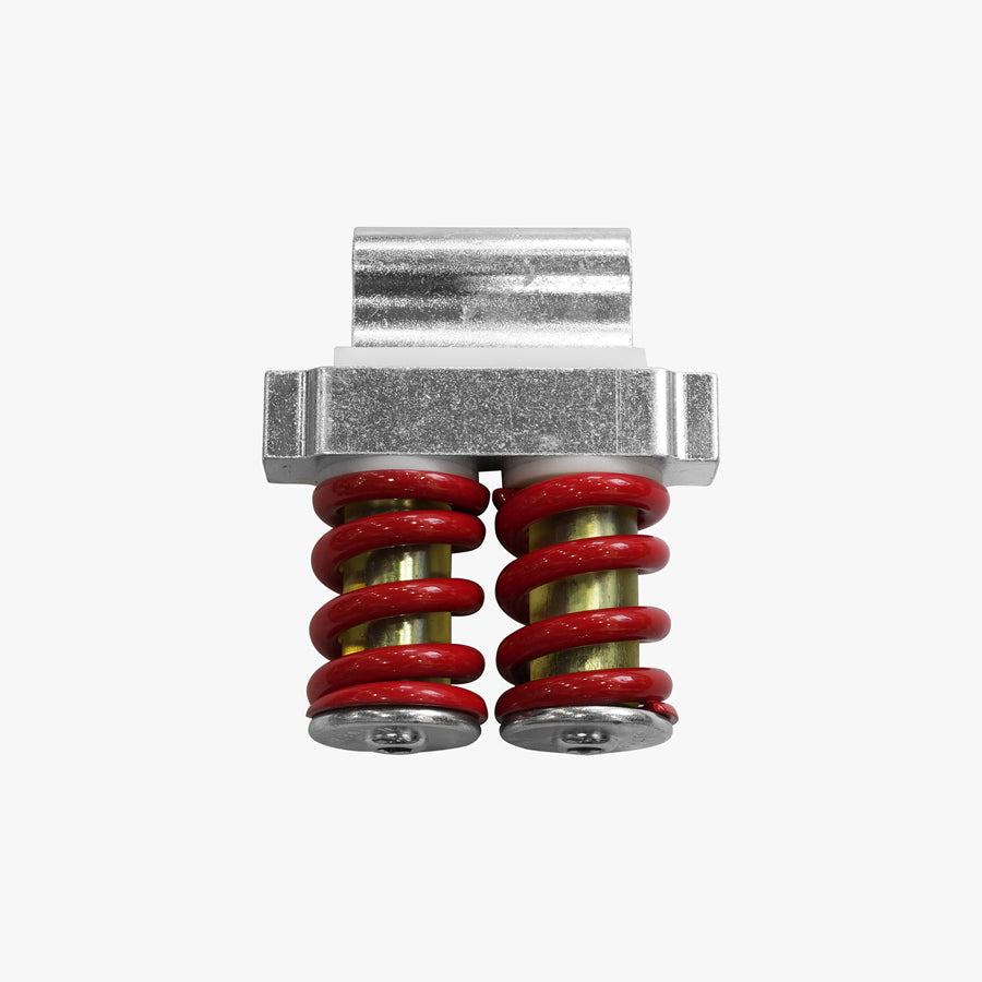 Soft Rear Suspension for KingSong N14 and KingSong N15 – two red springs with silver mounting bracket