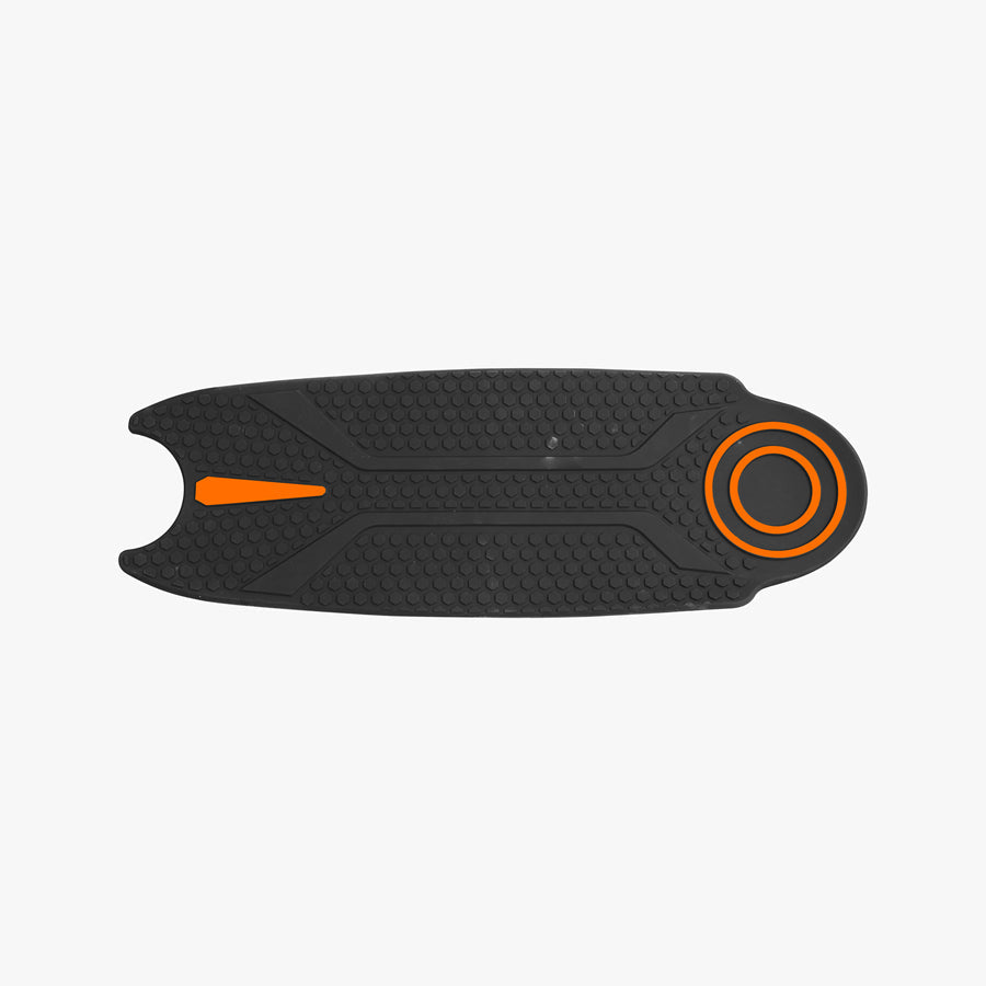 Foot Pad for KingSong N14 – top down view, black with orange accents