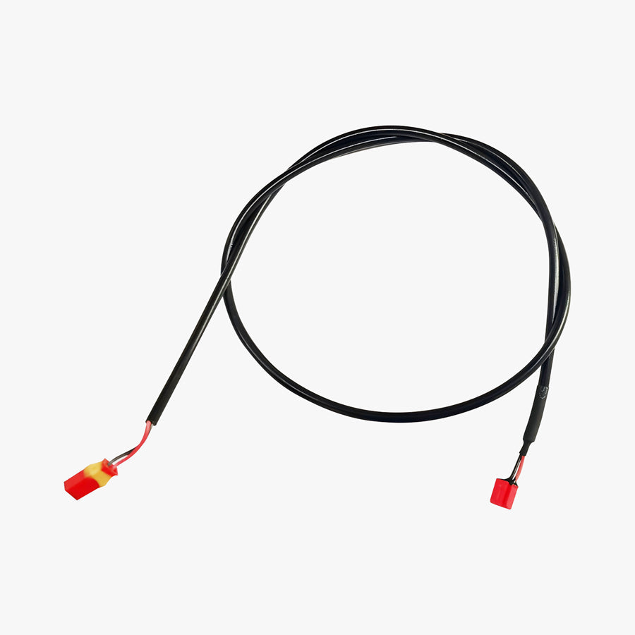 Turning Light Connecting Cable (New Version) for KingSong N14 and KingSong N15 – coiled black cable with red connectors