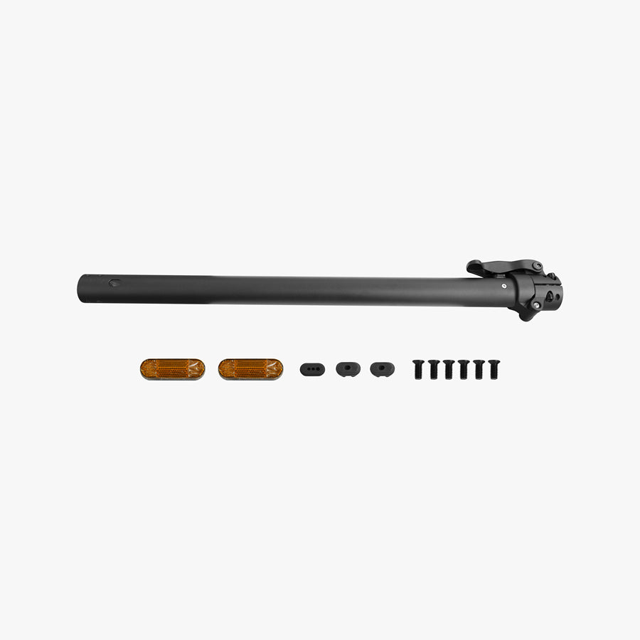 Pole Kit for KingSong N12 Pro – black pole, amber reflectors, screws