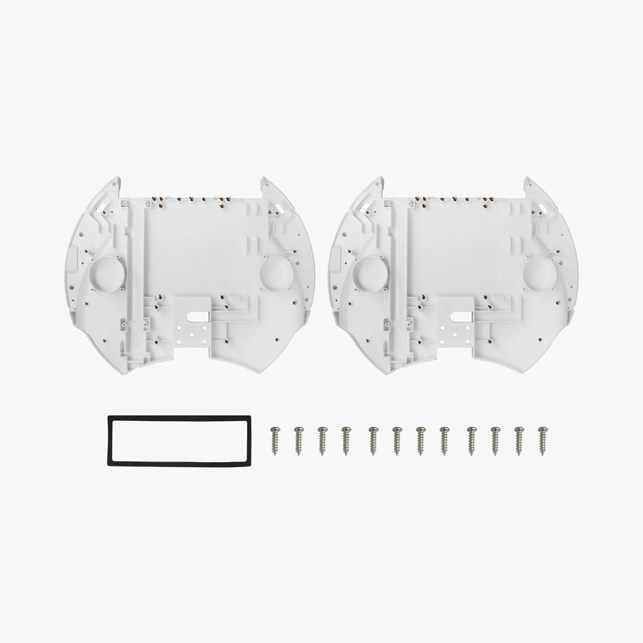 Inner Shell Set for KingSong 14M and KingSong 14D – two white shell halves, gasket, and screws