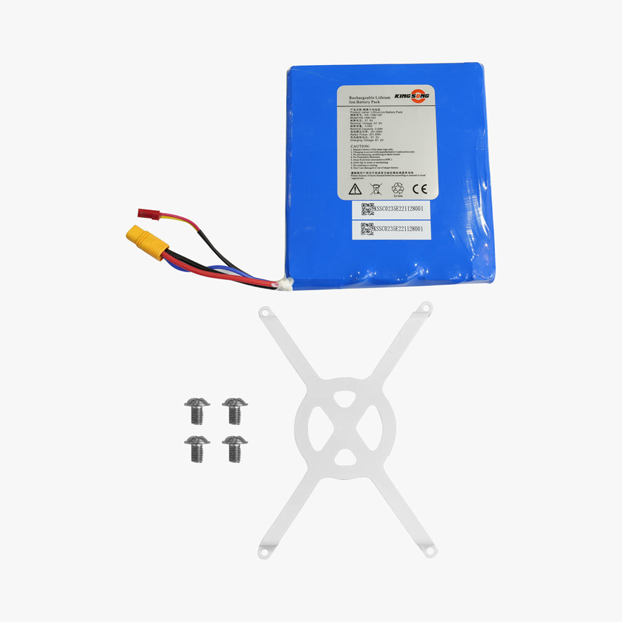 Battery Pack Set for KingSong 14M – blue battery pack and mounting bracket