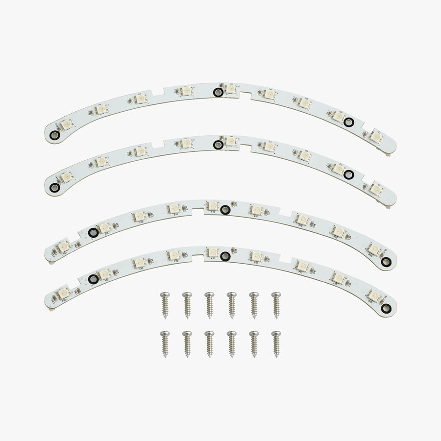 Rgb Light Board Set for KingSong – four curved light boards and screws