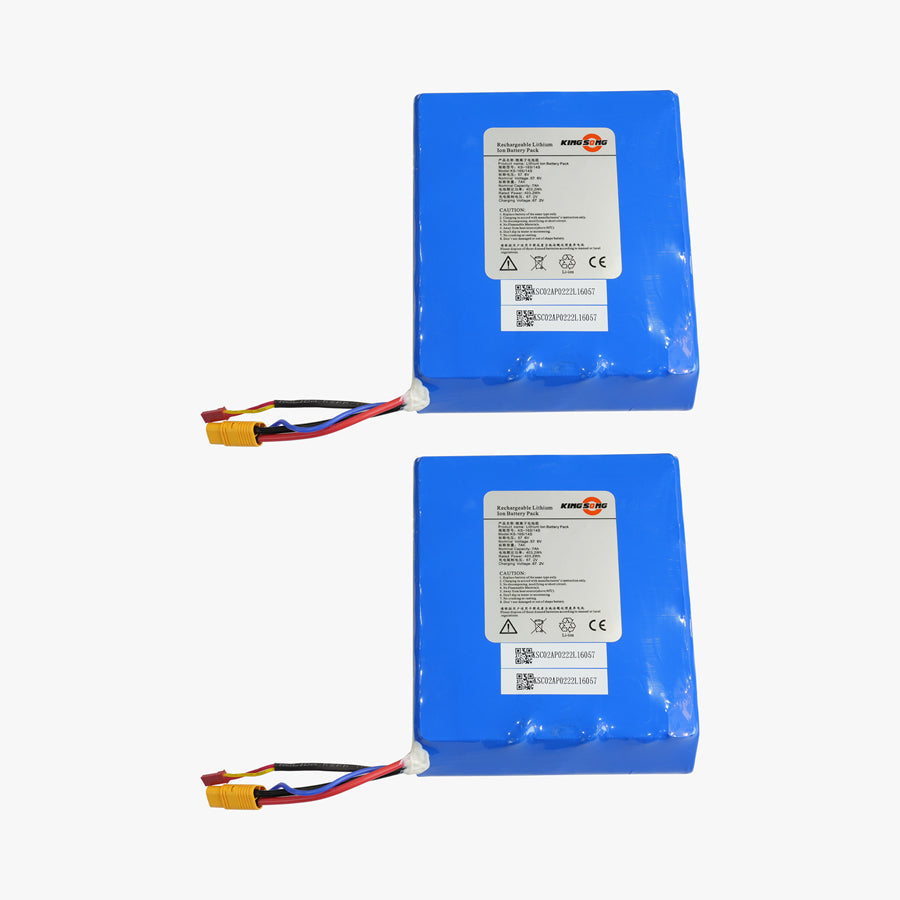 Battery Pack Set for KingSong 16S – two blue battery packs with cables