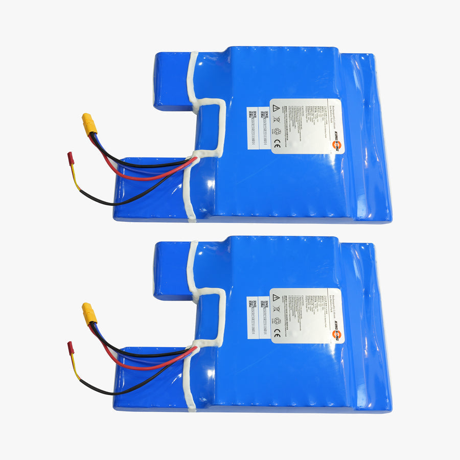 Battery Pack Set for KingSong 18XL – two blue battery packs with wires