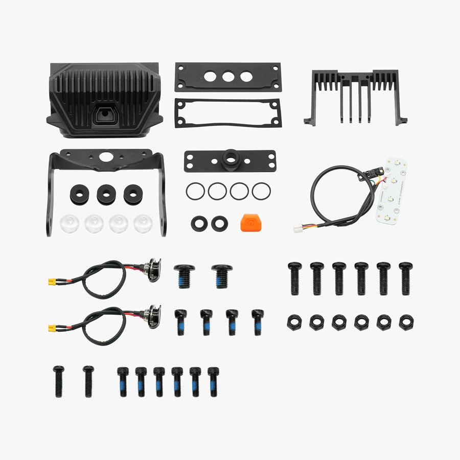 Headlight Kit for KingSong F22 Pro – assorted black and silver components