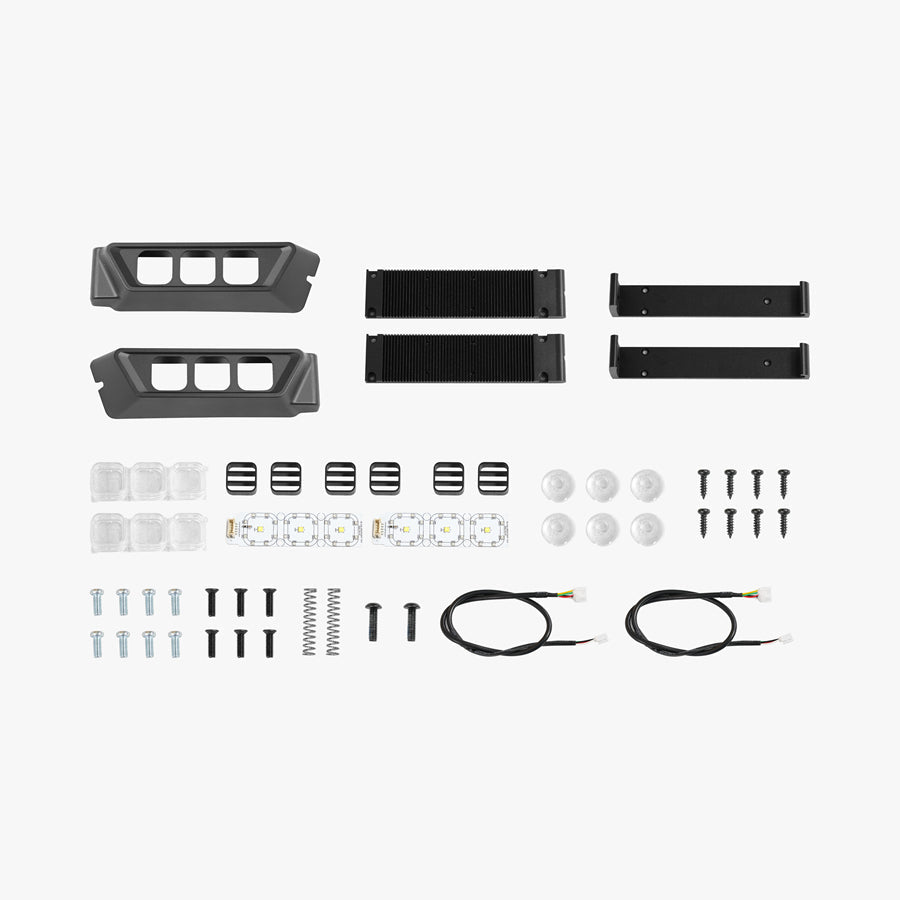 Front Lights Set for KingSong S19 and KingSong S19 Pro – light set components, top down view