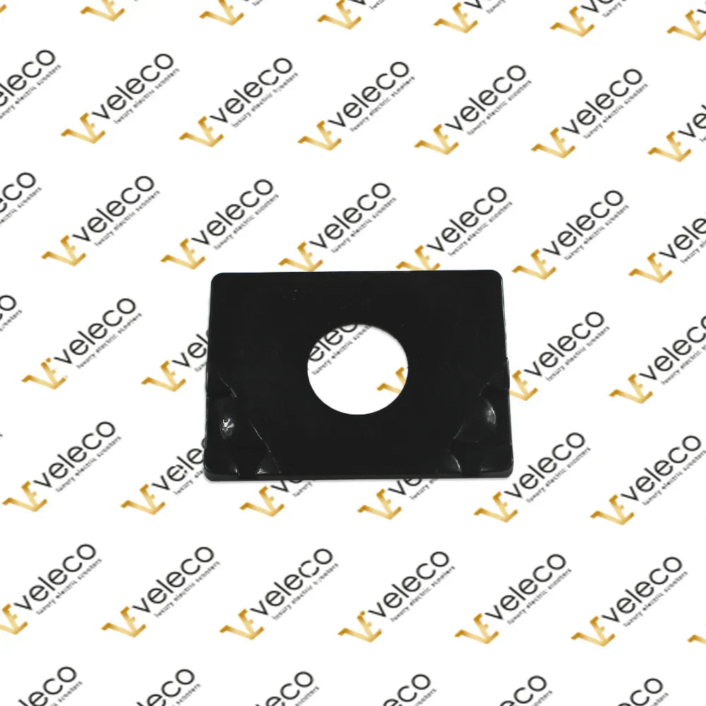 Saddle Rack Tube for Veleco ZT16 – black rectangular plate with circular hole