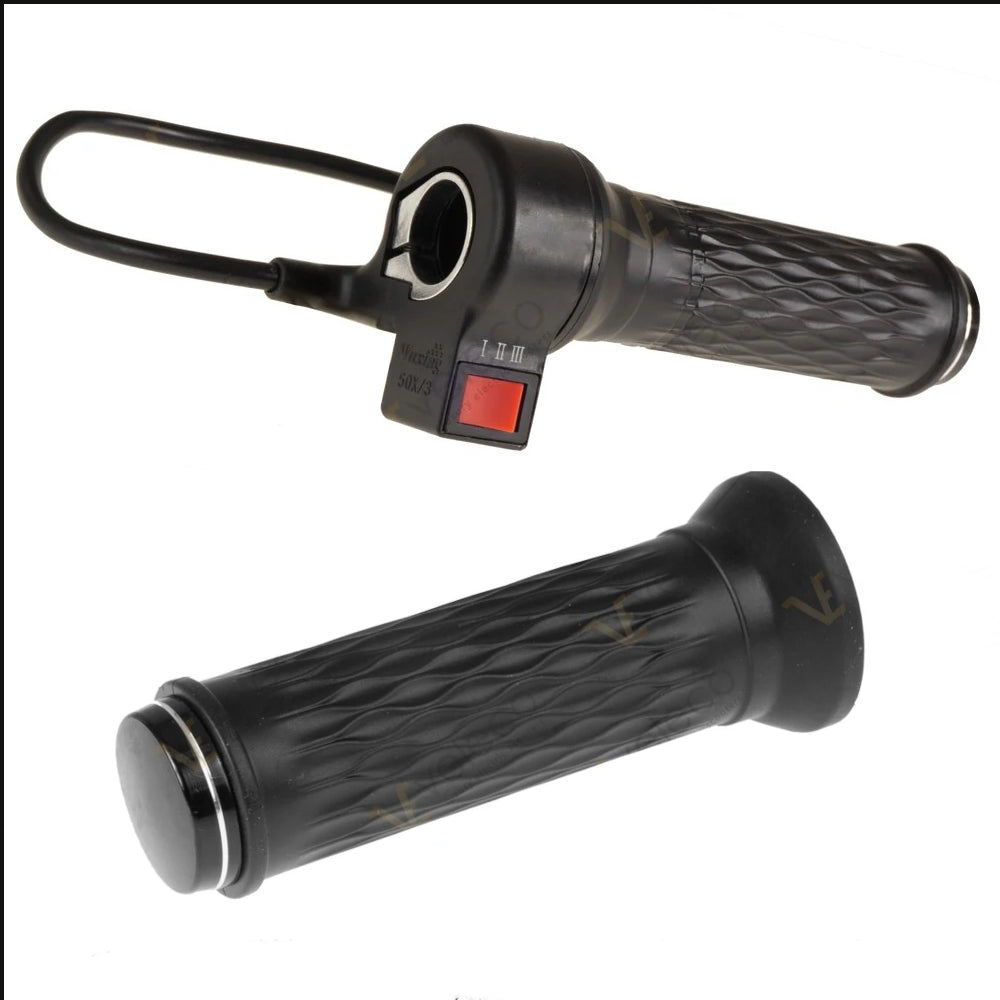Shifter Set for Veleco Faster and Veleco Sparky – two black handlebar grips