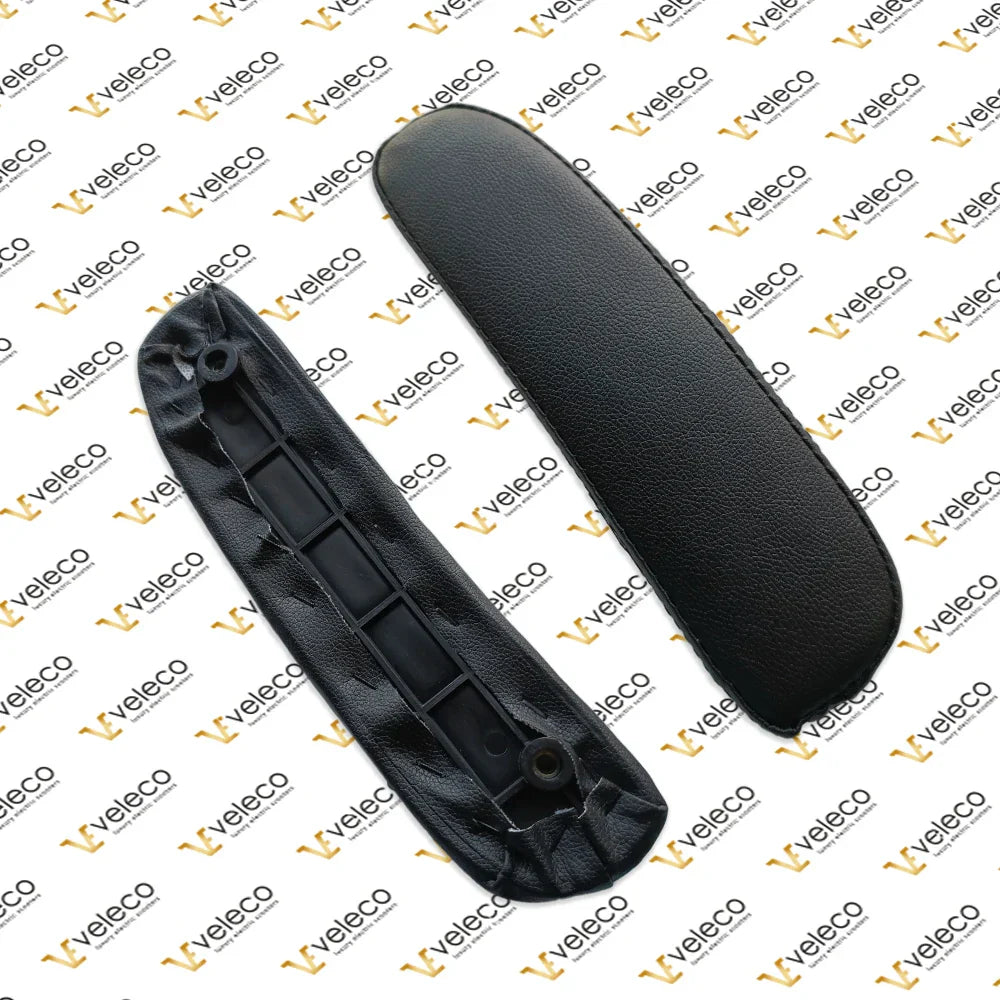 Left Armrest Cushion for Veleco ZT15 – two black armrest cushions, top and bottom