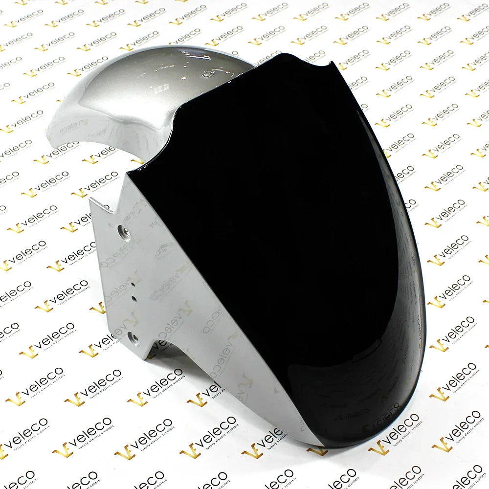 Black Front Fender for Veleco Advena – black and silver front fender