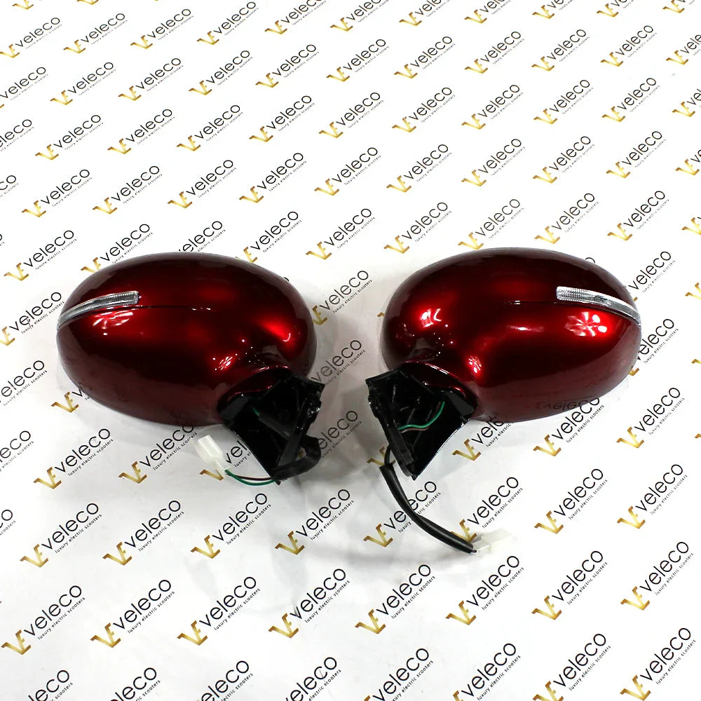 Electric mirrors set of red Veleco Advena