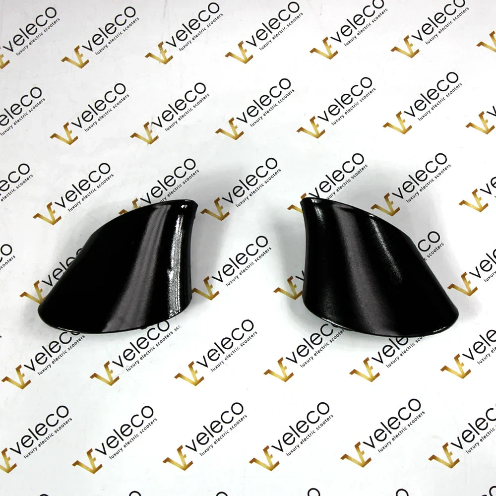Mirror mounting cover set for Veleco Advena – two black mirror mounting covers