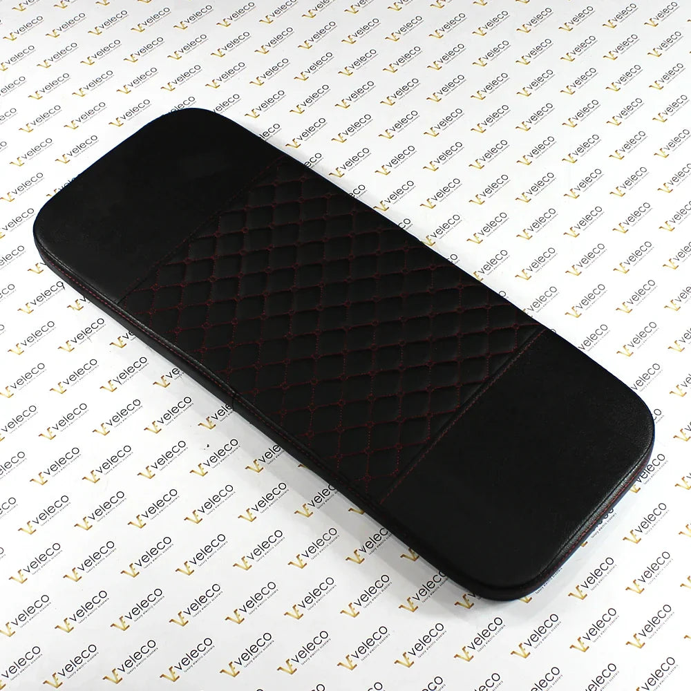 Backrest for Rear Sofa of Veleco Advena – black quilted backrest with red stitching