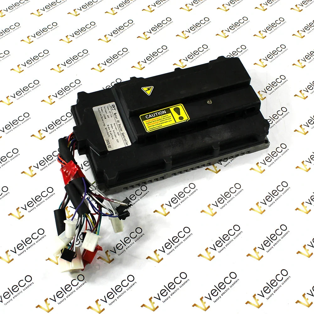 Controller for Veleco Advena – angled view with wiring harness