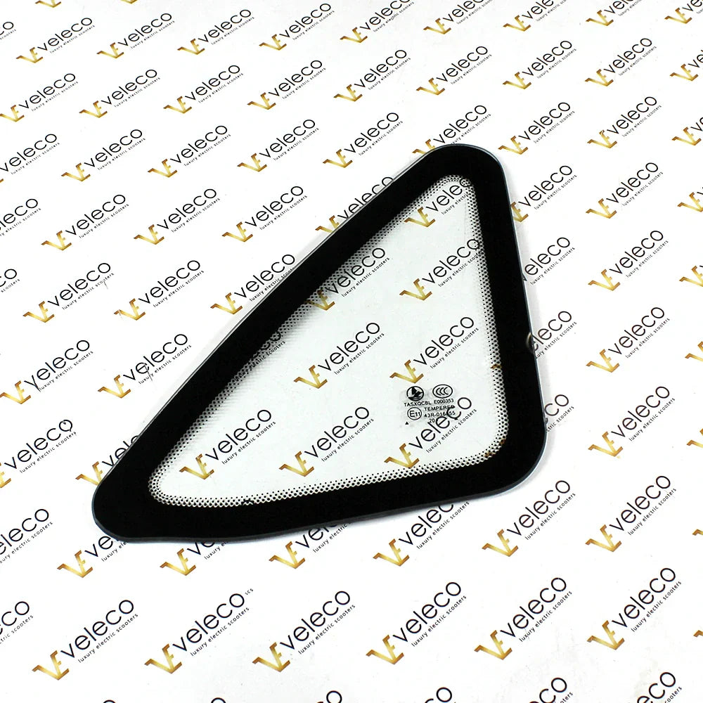 Left Side Front Window for Veleco Advena – triangular window with black trim