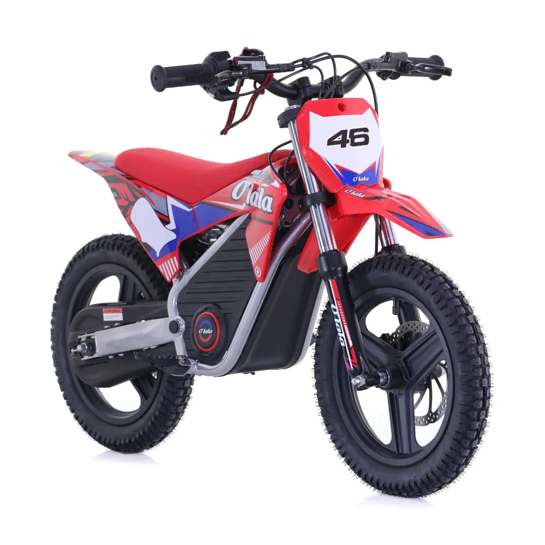 Electric Bike Apollo Olala Sx E500, sporty design, vibrant red and blue colors, rugged tires, compact frame.