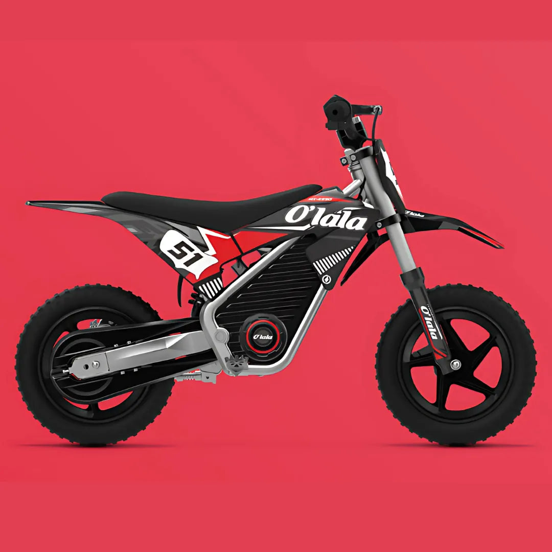 APOLLO Olala SX-E500 – side view, black and red, red background