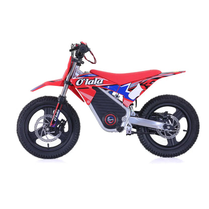 The Electric Bike Apollo Olala Sx E500 features a vibrant red and blue design, ideal for adventurous rides.