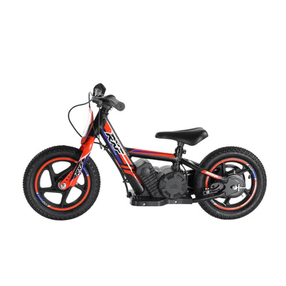 Electric Bike Apollo Sedna 12 Rxf, compact electric bike with bold red design, thick tires, and low frame.