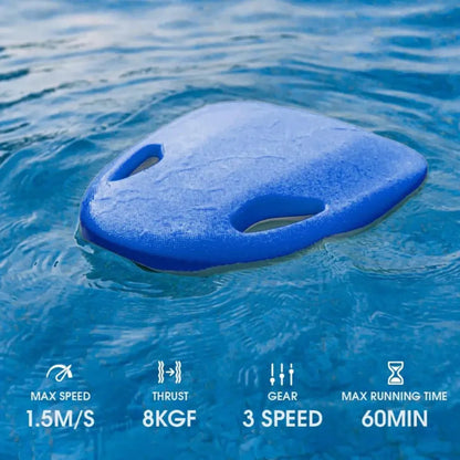 Electric Swim Board Asiwo Mako features a sleek blue design, designed for speeds of 1.5 m/s.