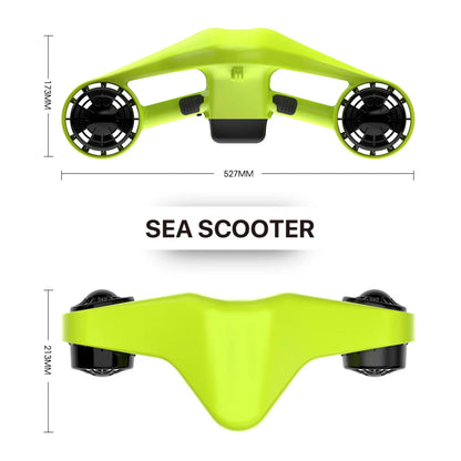 Electric Underwater Scooter Asiwo Manta features a sleek design with dual propellers for efficient movement.