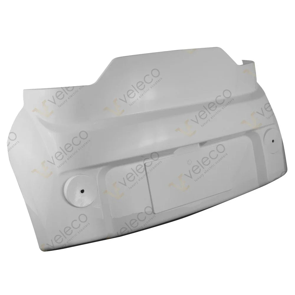 White Rear Cover for Veleco Cristal – white rear cover, angled view