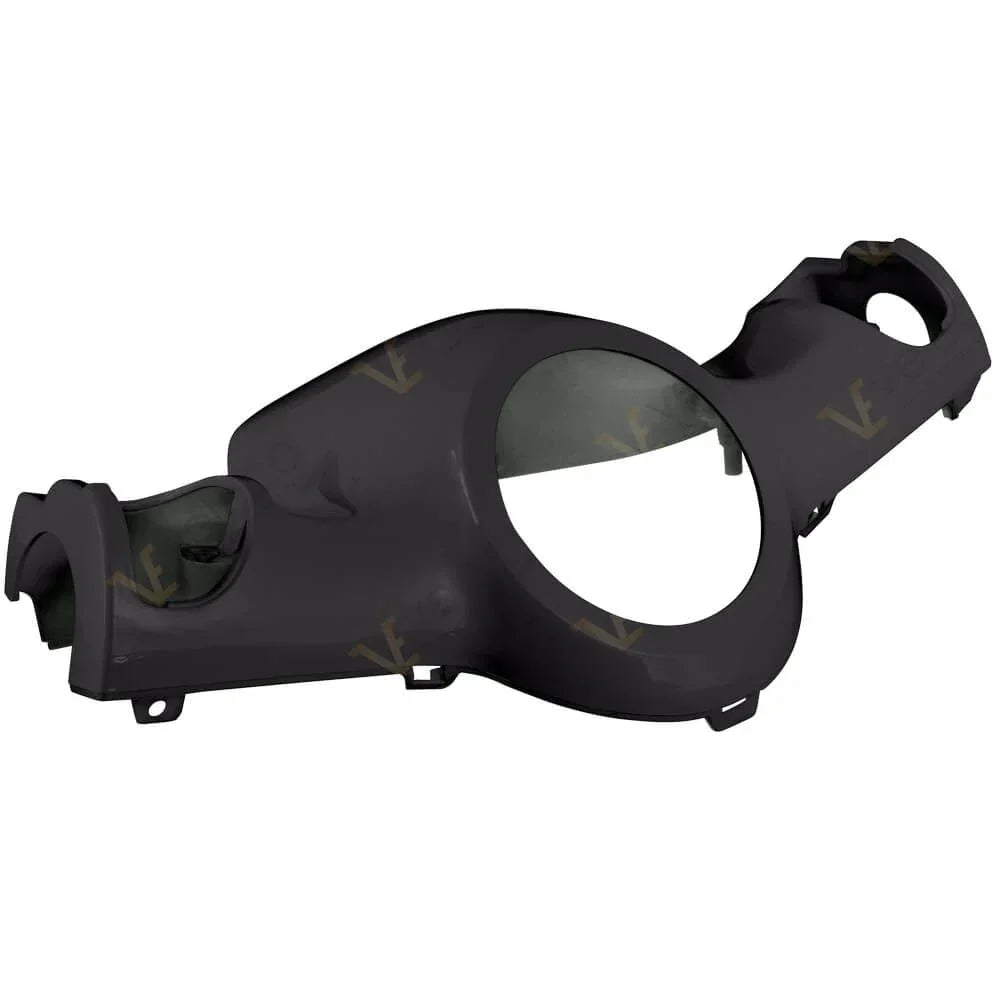 Black Dashboard Cover for Veleco Cristal – black dashboard cover, angled view